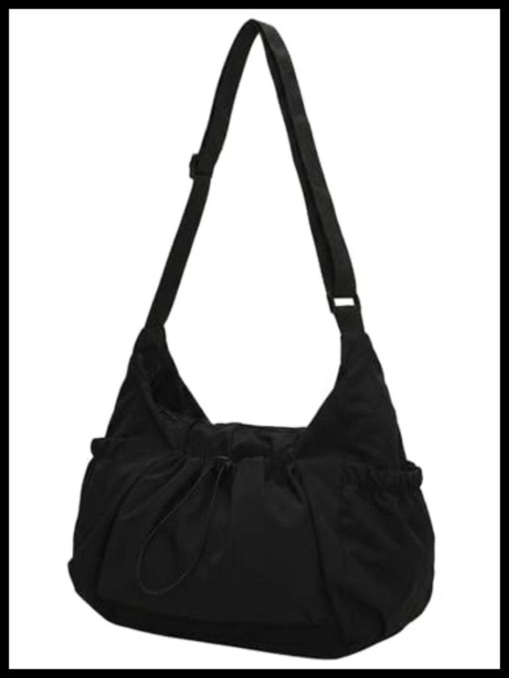 Nylon Crossbody Bag Slouchy Hobo Shoulder Handbag Lightweight Travel Purse